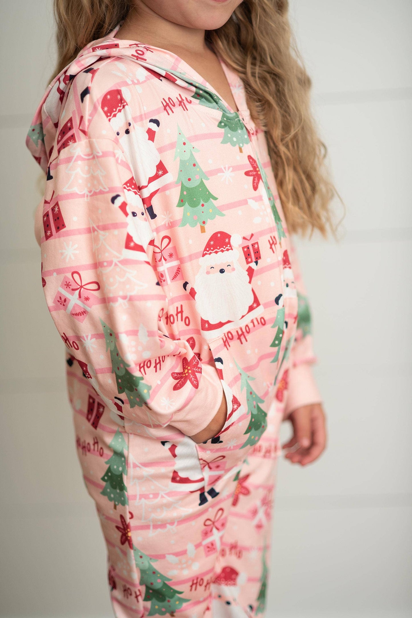 Santa Zip Hoodie Onesie - Milly's Boutique