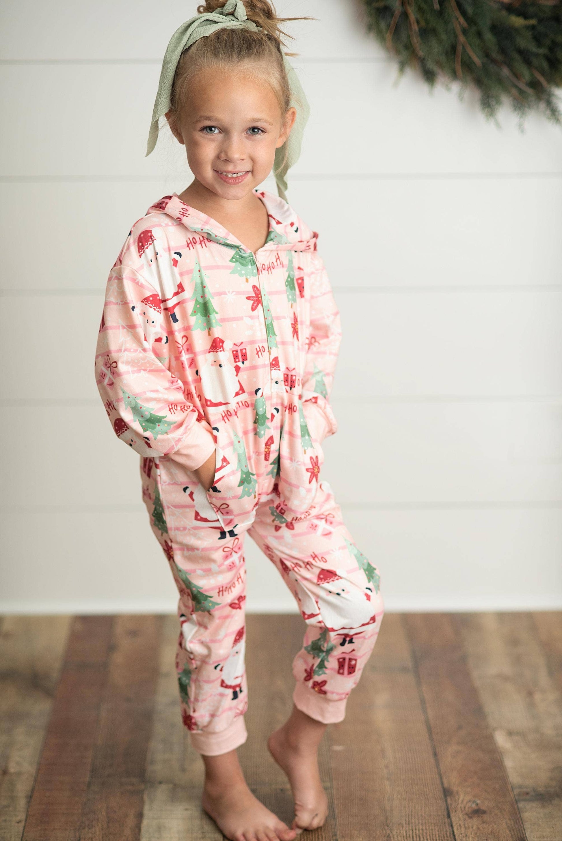 Santa Zip Hoodie Onesie - Milly's Boutique