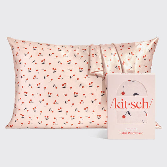 Satin Pillowcase Standard - Cherry Print - Milly's Boutique