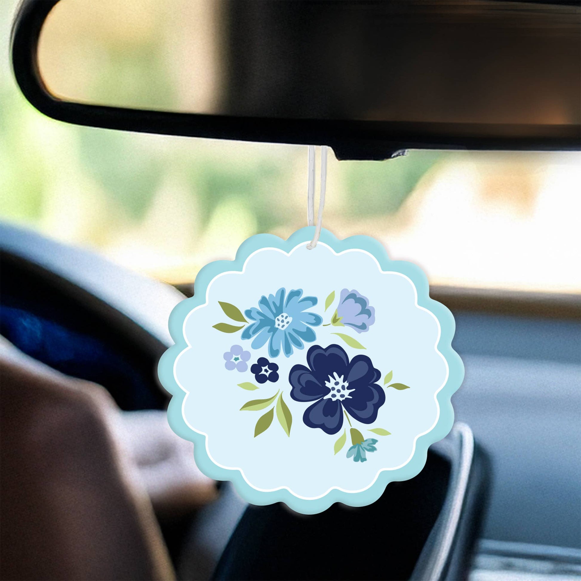 Sweet Ride Car Air Freshener-Dainty Floral Navy - Milly's Boutique