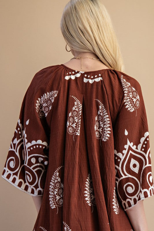 Tessa Printed Midi Dress - Milly's Boutique