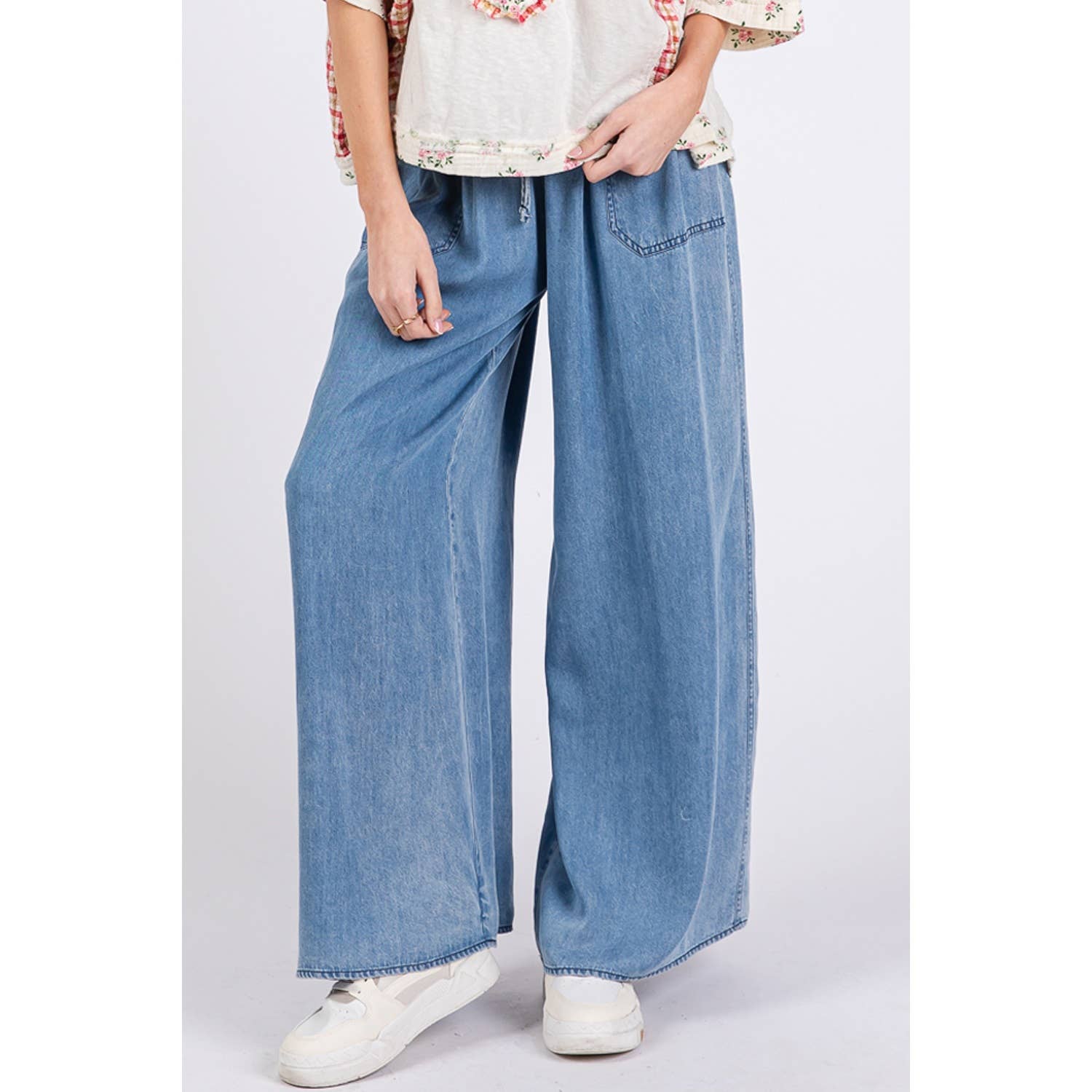 The Denim Palazzo Pants - Milly's Boutique