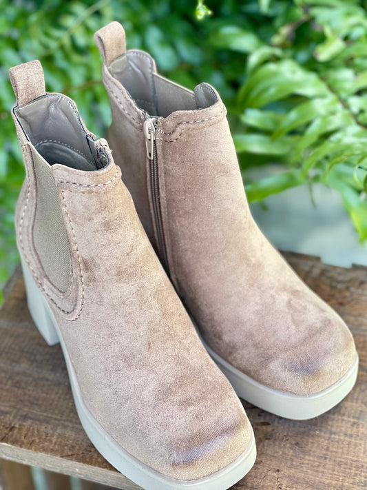 The Garnet Platform Bootie - Milly's Boutique