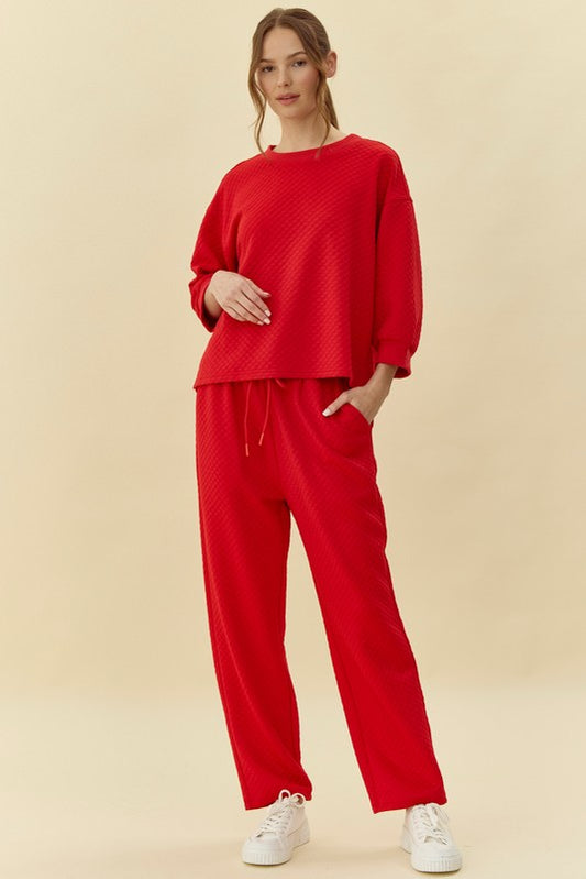 The Two Pieced Textured Set - Milly's Boutique