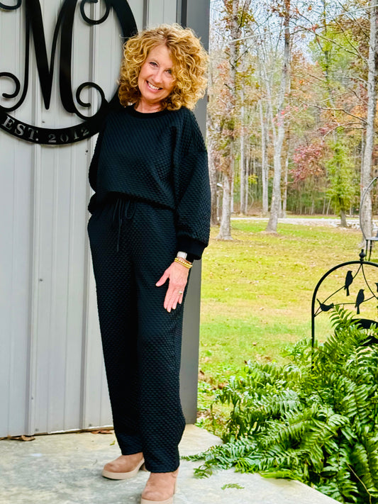 The Two Pieced Textured Set - Milly's Boutique