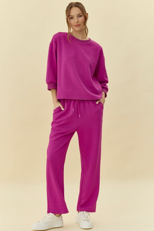 The Two Pieced Textured Set - Milly's Boutique