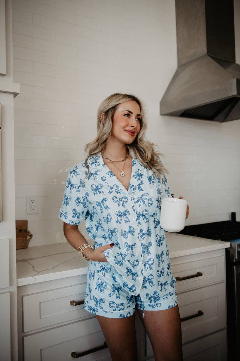 Toile Print Coquette Bows Pajamas - Milly's Boutique
