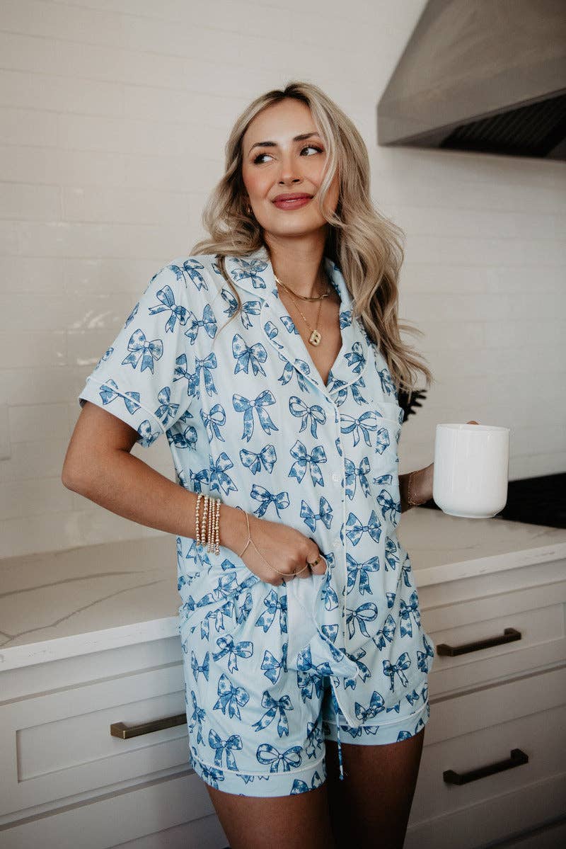 Toile Print Coquette Bows Pajamas - Milly's Boutique