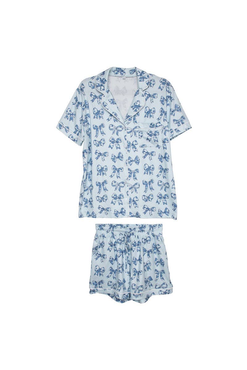 Toile Print Coquette Bows Pajamas - Milly's Boutique