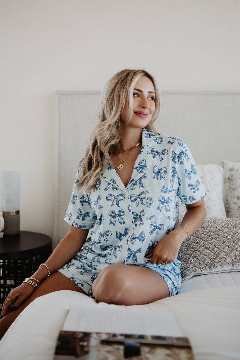 Toile Print Coquette Bows Pajamas - Milly's Boutique