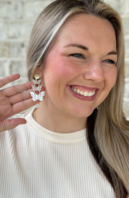 Triple Butterfly Drops - Milly's Boutique
