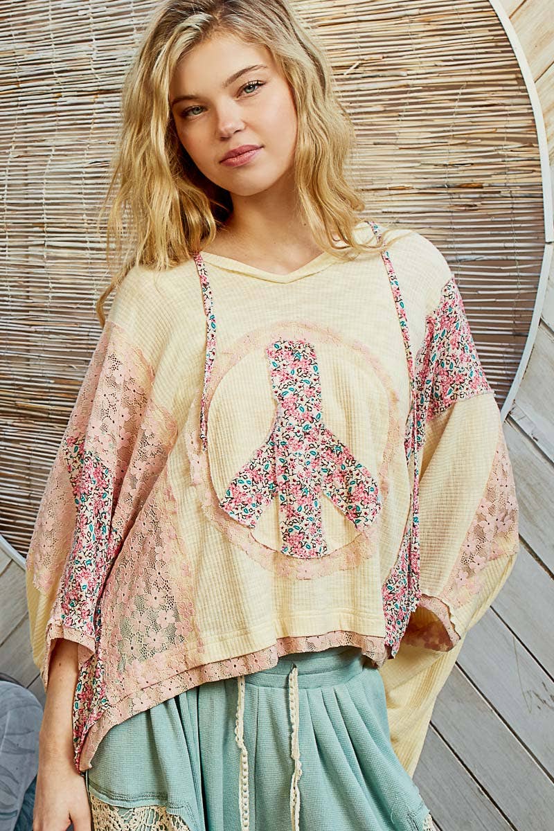 Valerie Hooded Peace Top - Milly's Boutique