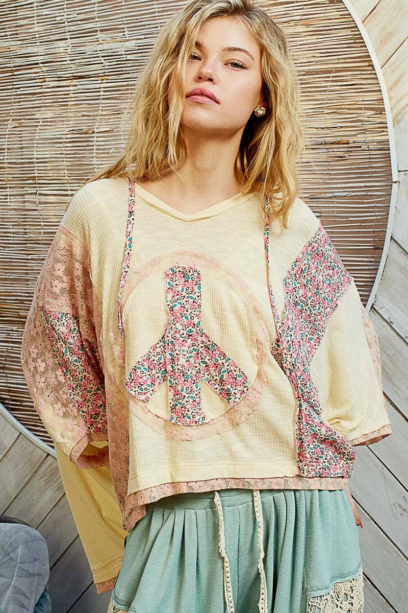 Valerie Hooded Peace Top - Milly's Boutique