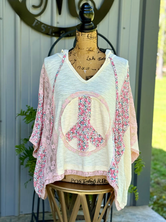Valerie Hooded Peace Top - Milly's Boutique