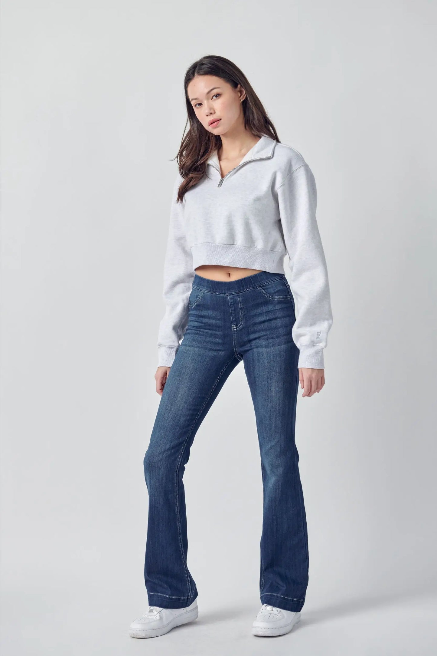 Pull On Flare Jeans with Stitching - 33” - Milly's Boutique