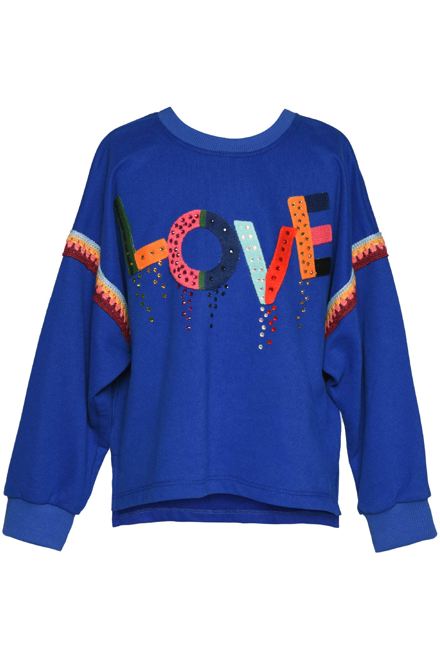 Love Crocheted Trim Tween Sweatshirt - Milly's Boutique