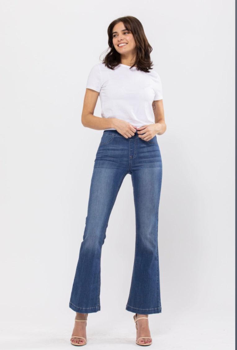Pull On Medium Wash Flares - 30" - Milly's Boutique