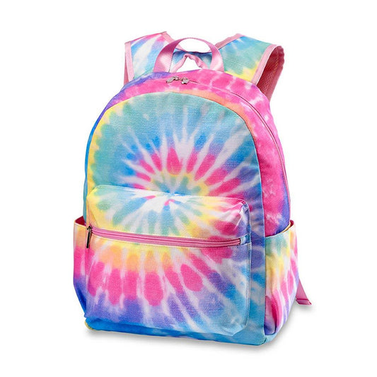 Pastel Delight Tie-Dye Canvas 2-Zipper Backpack - Milly's Boutique