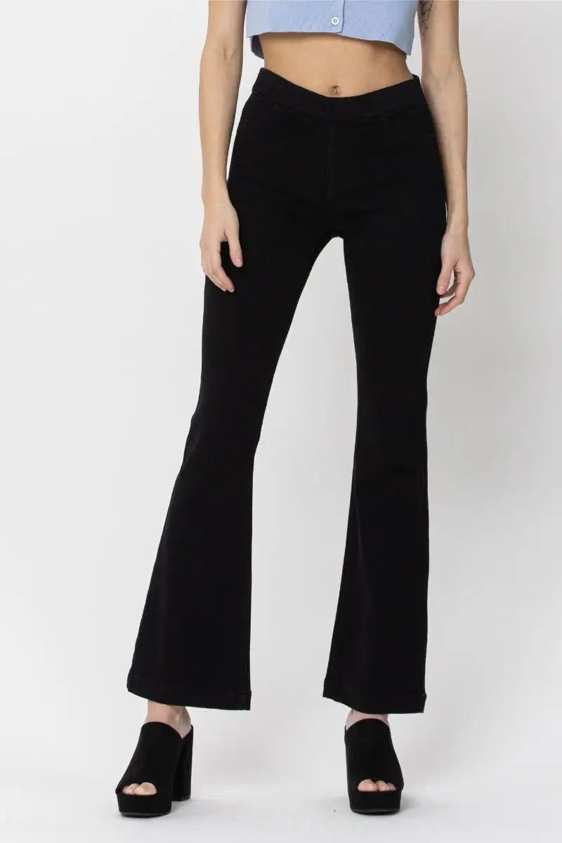 Pull On Black Flares - 30" - Milly's Boutique