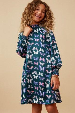Vibrant Butterfly Girl’s Dress - Milly's Boutique