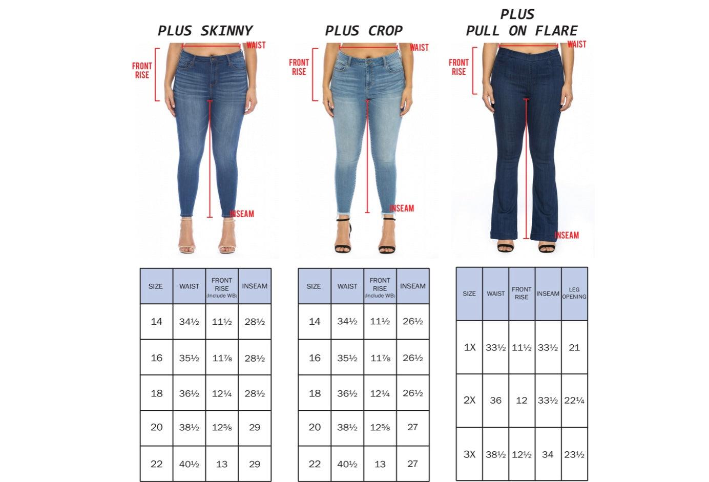 Cello pull on flare jeans hot sale size chart