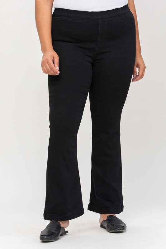 Pull On Black Plus Flare Jeans - 30” - Milly's Boutique